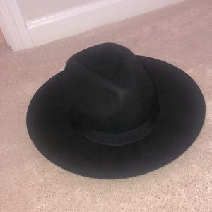 Black wool fedora